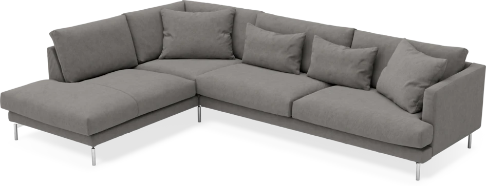 Harper - 3-sits soffa med divan vänster - Grå