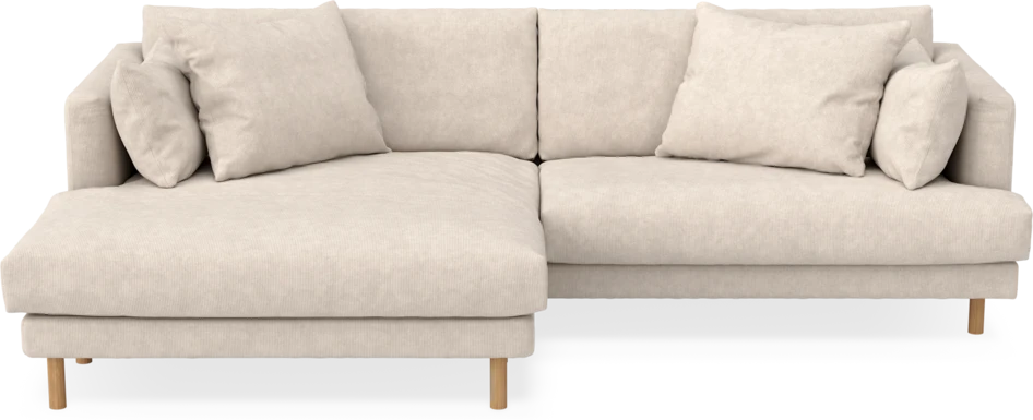 Harper - 4-sits med schäslong XL vänster - Vit