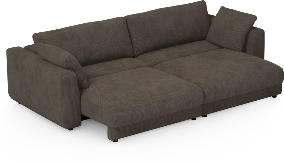 Amie - Bäddsoffa 4-sits - Brun