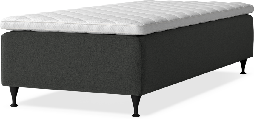 Delux Dream - Ramsäng, enkelsäng med bäddmadrass - Grå