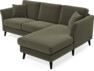 Eden - 2-sits soffa med schäslong - Brun
