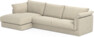 Cherrie Klädsel -  3-sits soffa med schäslong vänster - Beige