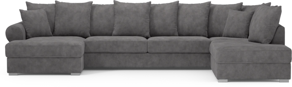 Town - 3-sits soffa med divan höger och schäslong vänster - Grå