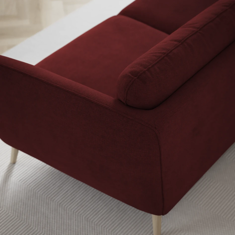 Madison - 2-sits soffa med divan vänster och schäslong höger - Röd