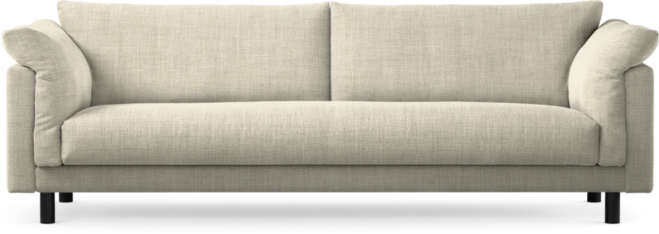 Cherrie - 4-sits soffa, hel dyna, fast klädsel - Beige