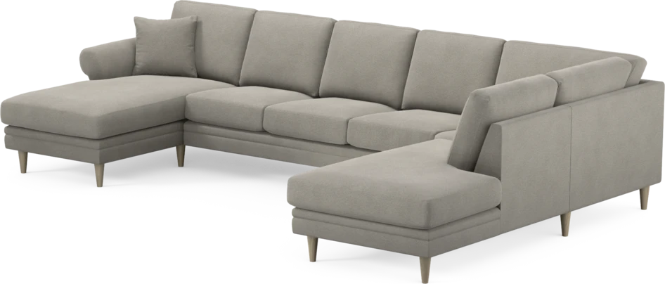 Eden - 3-sits soffa med schäslong vänster och divan höger - Grå
