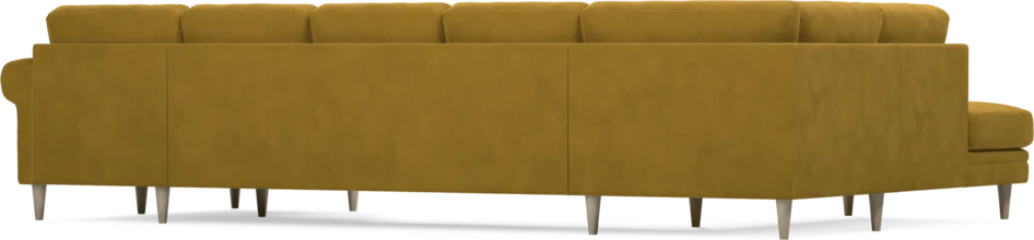 Eden - 3-sits soffa med divan vänster och schäslong höger - Gul