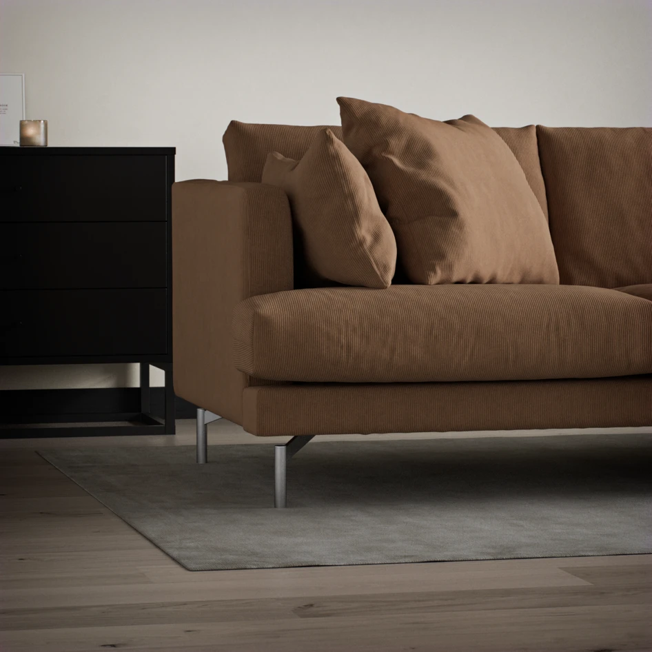 Harper - 4-sits soffa - Gul