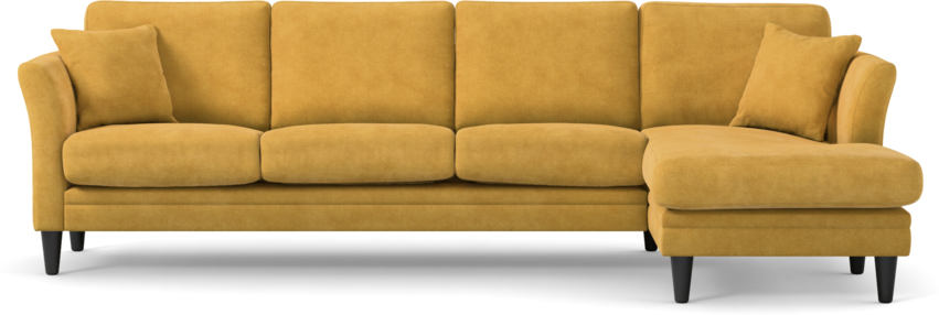 Eden - 3-sits soffa med schäslong - Gul