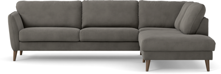 Bridge - 3-sits soffa med divan höger - Grå