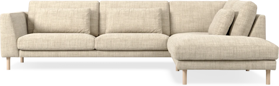 Willow - 3-sits soffa med divan höger, fast klädsel - Beige