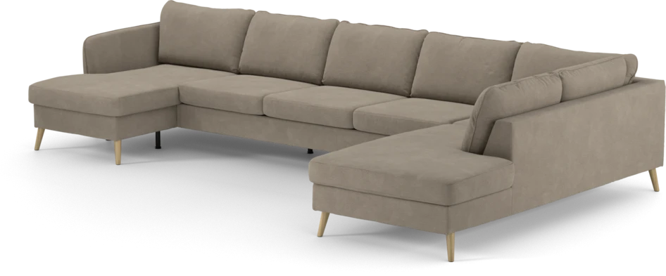 County - 4-sits soffa med schäslong vänster och divan höger - Beige