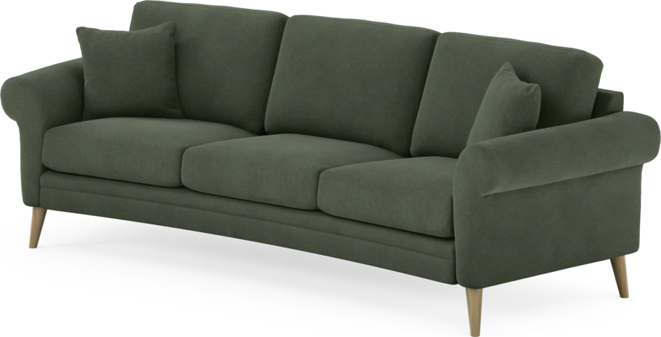 Eden - 3-sits soffa svängd - Grön