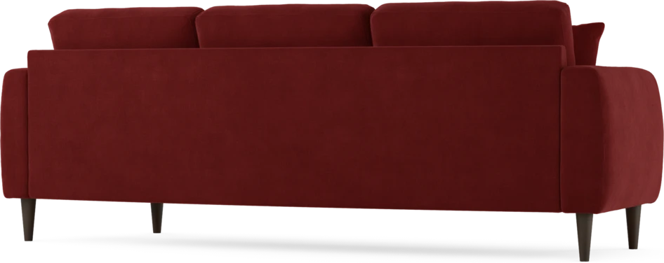 Eden - 3-sits soffa svängd - Röd