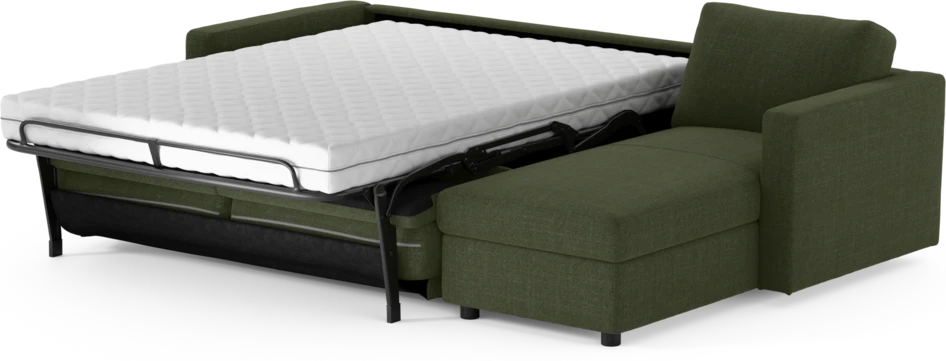 Lindö - Bäddsoffa 2,5-sits med schäslong, vändbar - Grön