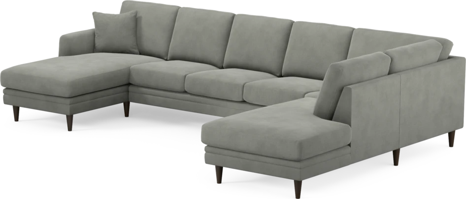 Eden - 3-sits soffa med schäslong vänster och divan höger - Grå