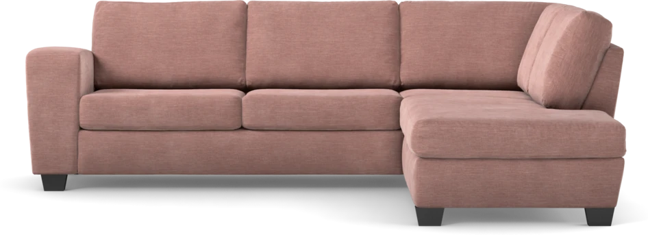 Friday - 2,5-sits soffa med divan höger - Rosa