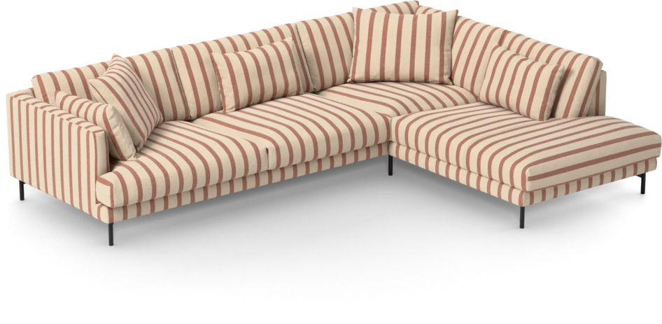 Harper - 3-sits soffa med divan höger - Flerfärgad