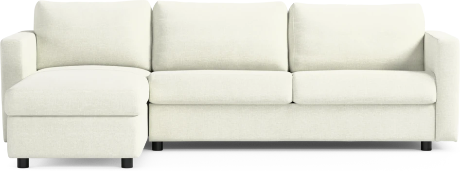 Lindö - Bäddsoffa 2,5-sits med schäslong, vändbar - Vit