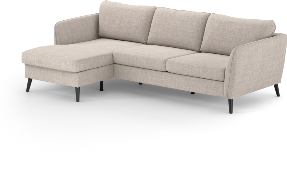County - 3-sits soffa med flyttbar schäslong - Beige