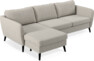 County - 3-sits soffa med flyttbar schäslong - Beige