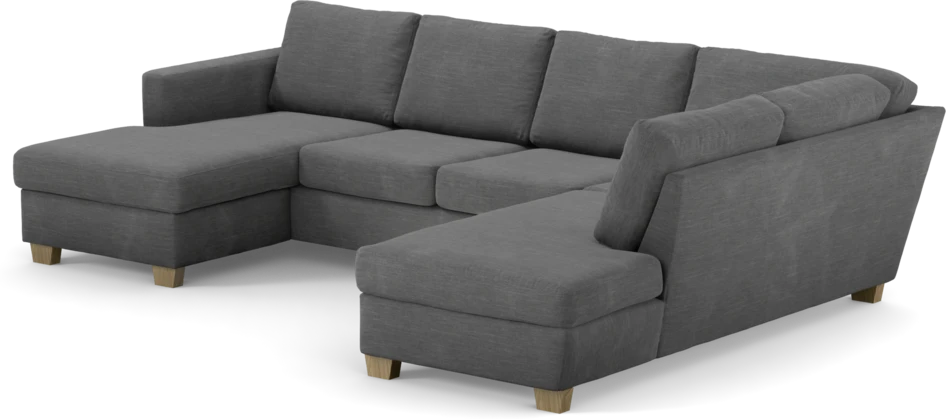 Friday - 3-sits soffa med schäslong vänster och divan höger - Grå