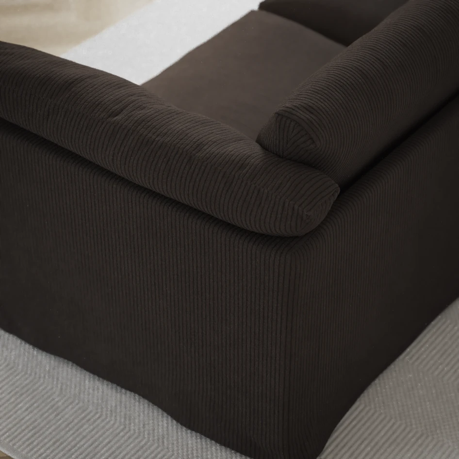 Cherrie - 2,5-sits soffa med kappa - Brun