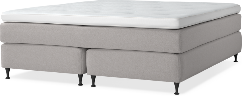 Delux Sense - Kontinentalsäng, dubbelsäng med bäddmadrass - Grå