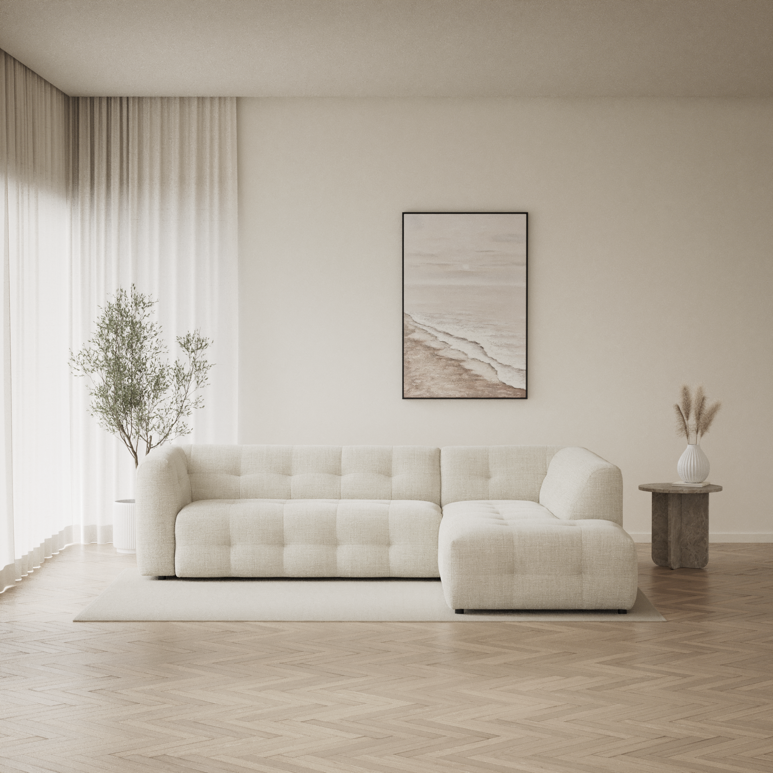 Bella, 3-sits soffa med divan höger