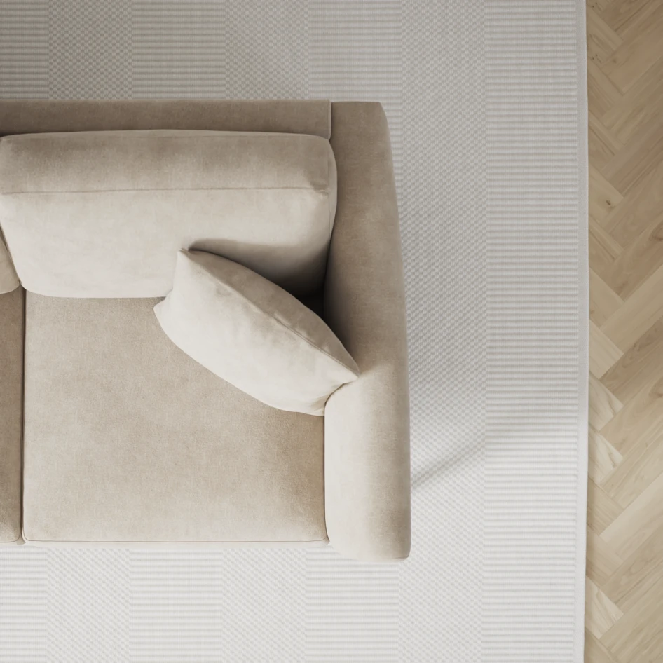 Eden - 3-sits soffa svängd - Beige