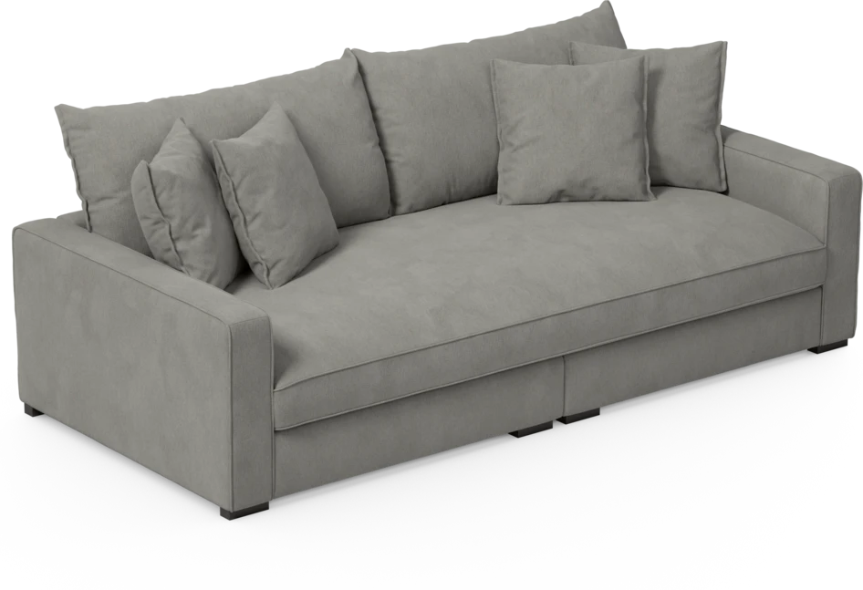 Rossi - 3-sits soffa, hel dyna - Grå
