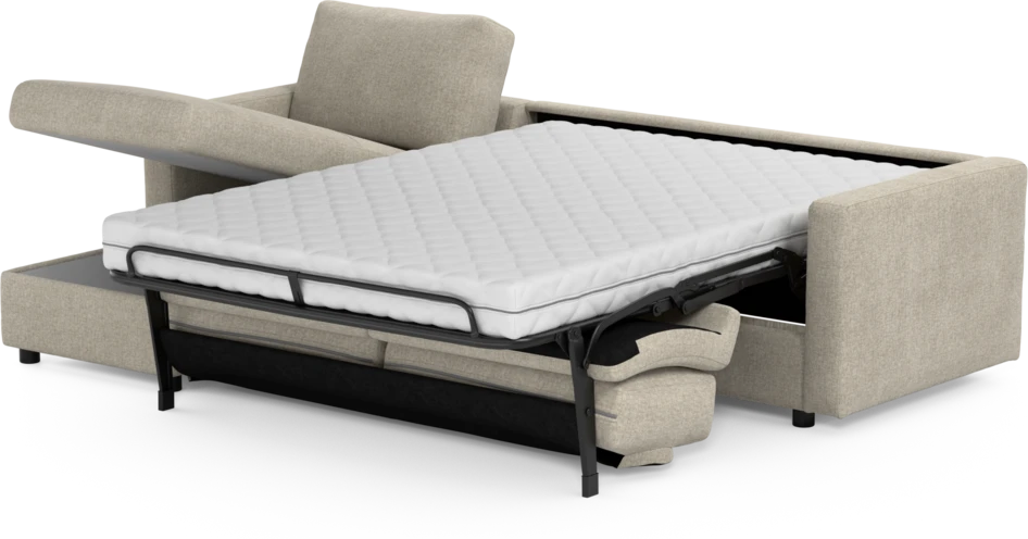 Lindö - Bäddsoffa 2,5-sits med schäslong, vändbar - Beige