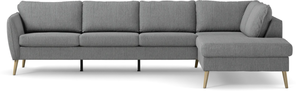 County - 3-sits soffa med divan höger - Grå