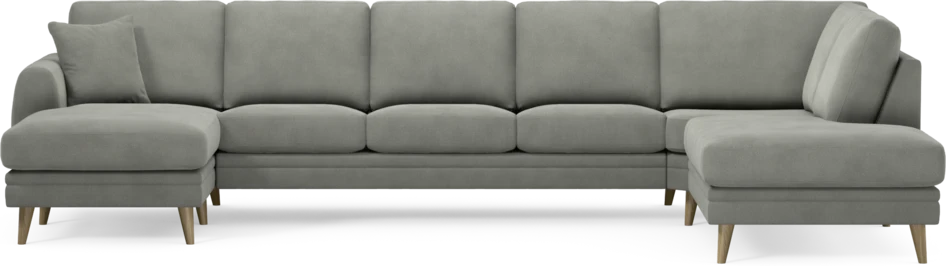Eden - 3-sits soffa med schäslong vänster och divan höger - Grå