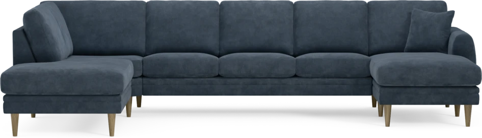 Eden - 3-sits soffa med divan vänster och schäslong höger - Blå