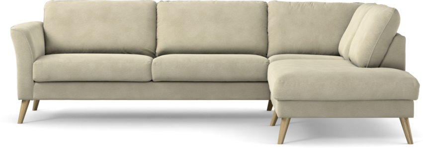 Bridge - 3-sits soffa med divan höger - Beige