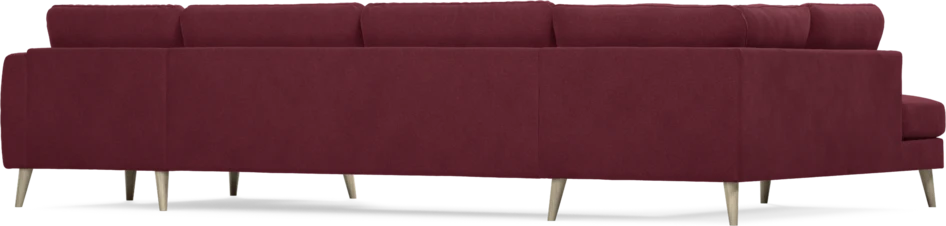 Bridge - 3-sits soffa med divan vänster och schäslong höger - Röd