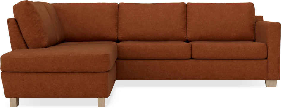 Friday - 2,5-sits soffa med divan vänster - Orange