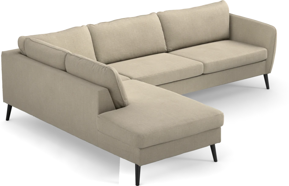 County - 2,5-sits soffa med divan vänster - Beige