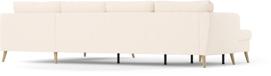 County - 3-sits soffa med schäslong vänster och divan höger - Vit