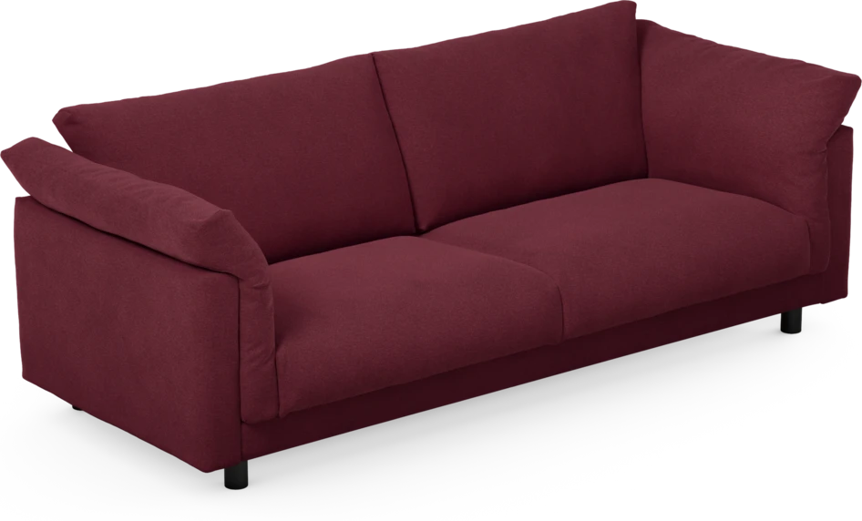 Cherrie - 3-sits soffa, fast klädsel - Röd