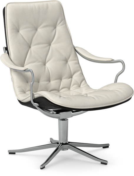 Moore - Fåtölj låg rygg - Vit