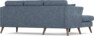 Eden - 2-sits soffa med schäslong - Blå