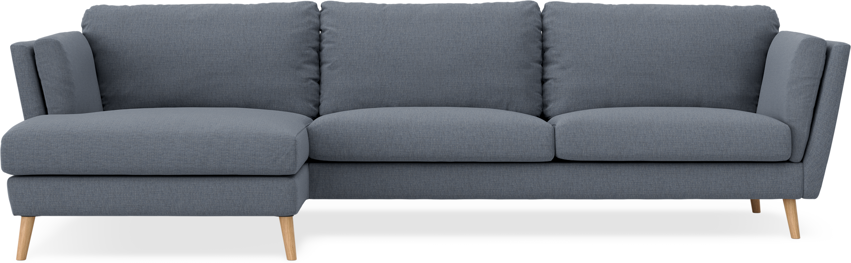 Madison - 3-sits soffa med schäslong vänster - Blå