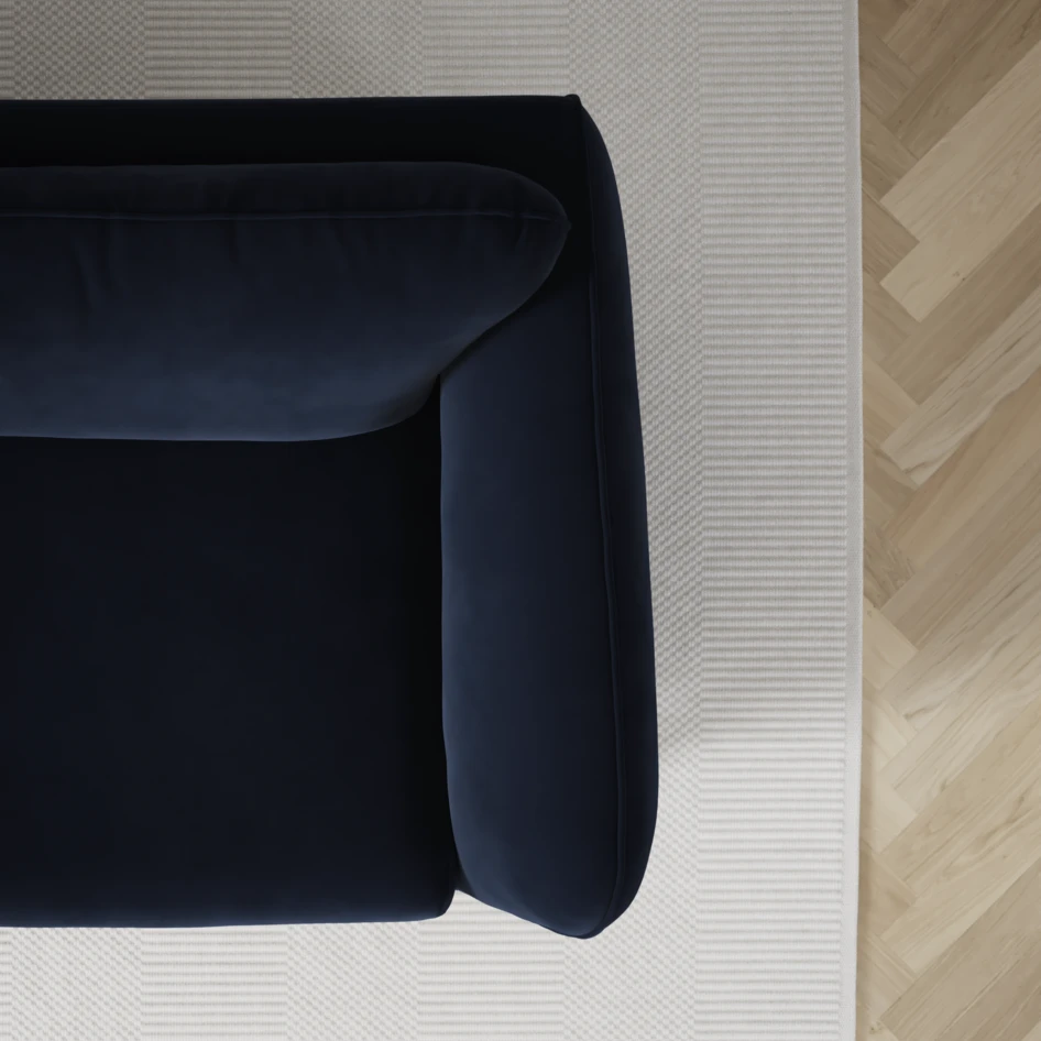 Madison - 2-sits soffa med divan vänster och schäslong höger - Blå