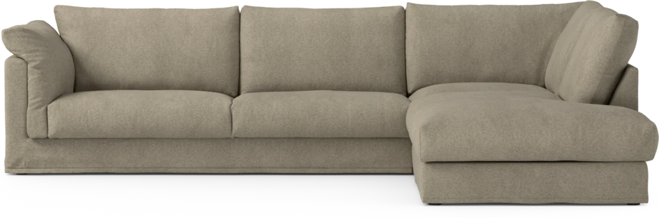 Cherrie Klädsel - Klädsel till 3-sits soffa med divan höger - Grå