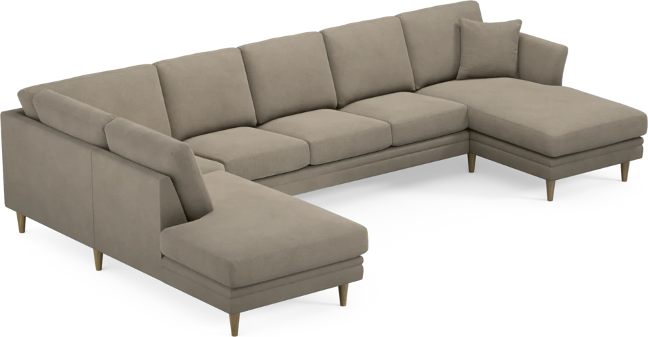 Eden - 3-sits soffa med divan vänster och schäslong höger - Beige