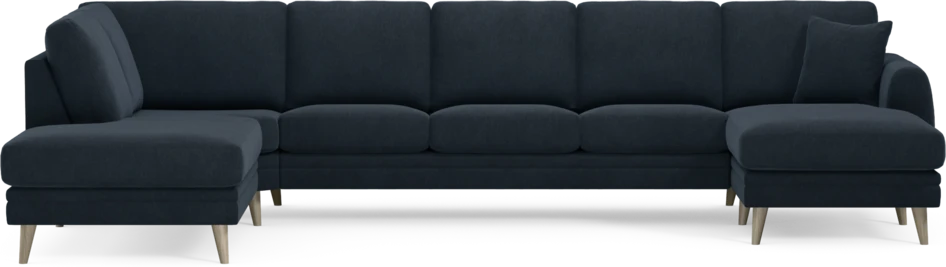 Eden - 3-sits soffa med divan vänster och schäslong höger - Blå