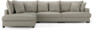 Rossi - 3-sits soffa med divan vänster - Grå