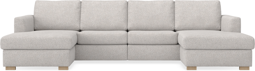 Friday - 2-sits soffa med två schäslonger - Grå